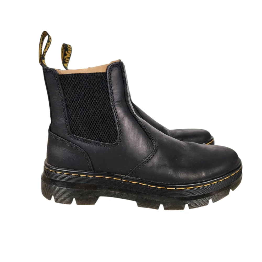 Dr. Martens Embury Black Leather Wyoming Grunge Chelsea Boots Mens Size 6